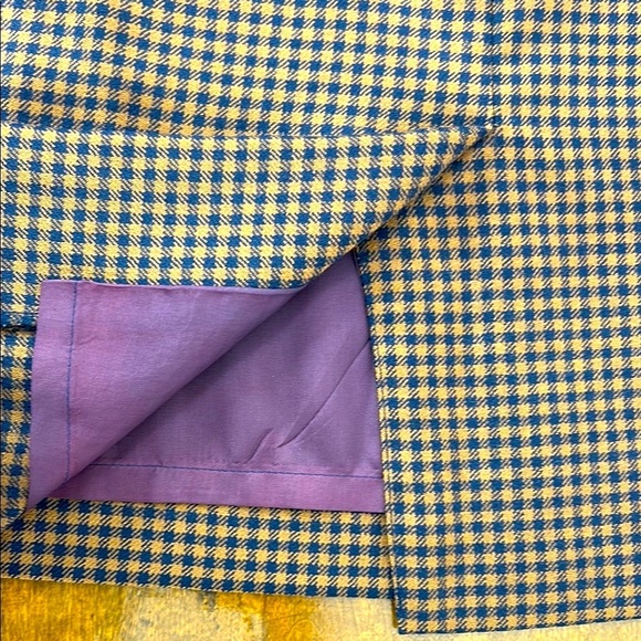 Vintage Braemar Petites Pure Virgin Wool Brown Checkered Women's Skirt Lined - Picture 9 of 11